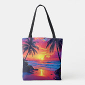 Tropische Sunset Paradise Design Tote Bag (Achterkant)