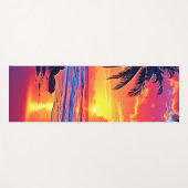Tropische Sunset Paradise Design Yogamat (Voorkant (horizontaal))