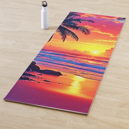 Tropische Sunset Paradise Design Yogamat (In situ)