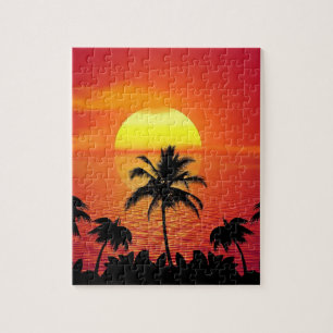 TROPISCHE SUNSET PARADISE-puzzel Legpuzzel