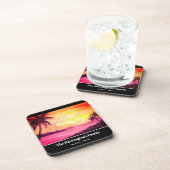 Tropische Sunset Waterverf van Farida Greenfield Bier Onderzetter (Rechterzijde)