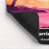 Tropische Sunset Waterverf van Farida Greenfield Muismat (Hoek)