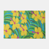 Tropische Sunshine Hibiscus Deurmat (Voorkant)