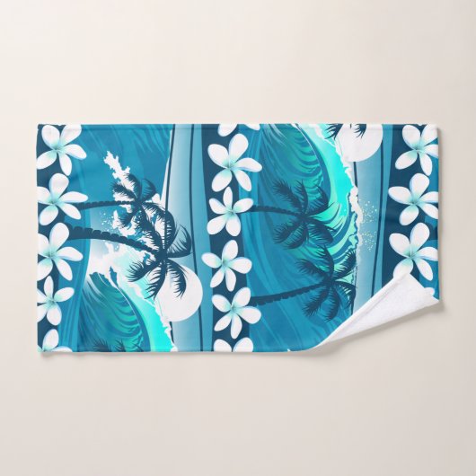 Tropische surf met palmbomen handdoek (Handdoek)