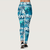 Tropische surf met palmbomen leggings (Achterkant)