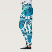 Tropische surf met palmbomen leggings (Links)