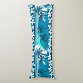 Tropische surf met palmbomen lichaamskussen (Voorkant Verticaal)