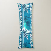 Tropische surf met palmbomen lichaamskussen (Achterkant (Verticaal))