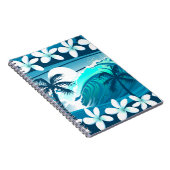 Tropische surf met palmbomen notitieboek (Rechterzijde)