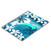 Tropische surf met palmbomen notitieboek (Linkerzijde)