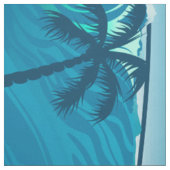 Tropische surf met palmbomen stof (Swatch)