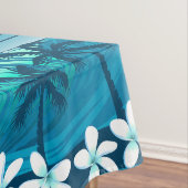 Tropische surf met palmbomen tafelkleed (Voorbeeld)