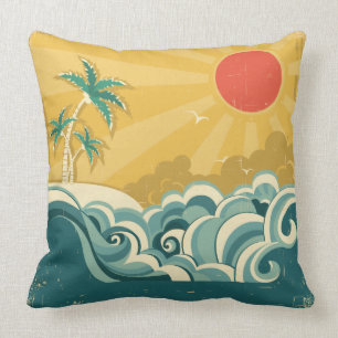 Tropische Surf Waves Pillow Kussen