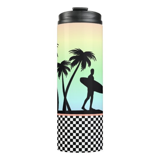 Tropische Surfer gepersonaliseerd Thermosbeker (Voorkant)