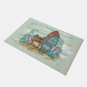 Tropische Surfing Waterverf Beach Gnomen Deurmat (Schuin)