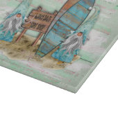 Tropische Surfing Waterverf Beach Gnomen Snijplank (Hoek)