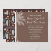 Tropische surfplanken en Hibiscus Kaart (Voorkant / Achterkant)