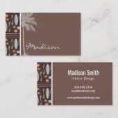Tropische surfplanken en Hibiscus Visitekaartje (Voorkant / Achterkant)