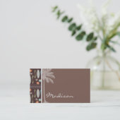 Tropische surfplanken en Hibiscus Visitekaartje (Staand voorkant)