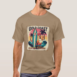Tropische Surven Vibes – Retro Haan & Waveboard T- T-shirt