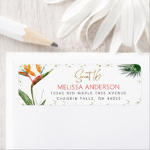 Tropische Sweet 16 Bloemrijke Gouden Script Stippe