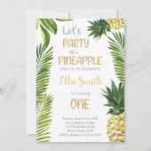 Tropische "Sweet One" Summer Party Kaart voor meis (Voorkant)