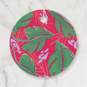 Tropische T-Rex Dinosaur Tracks Bedankjes Labels (Achterkant)