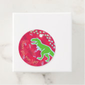 Tropische T-Rex Dinosaur Tracks Bedankjes Labels (In situ)