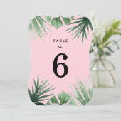 Tropische Tafel Nummers Kaart (Staand voorkant)