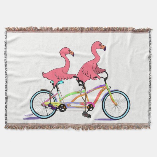 Tropische tandem Flamingoes Deken (Voorkant)