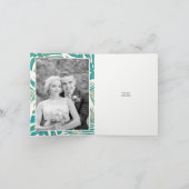 Tropische tealbladeren trouwen Bedankt (Binnen)