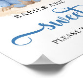 Tropische teddybeer pampas baby's zijn zoet gebaar poster (Hoek)