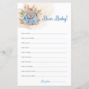 Tropische teddybeer pampas blauw Beste Baby