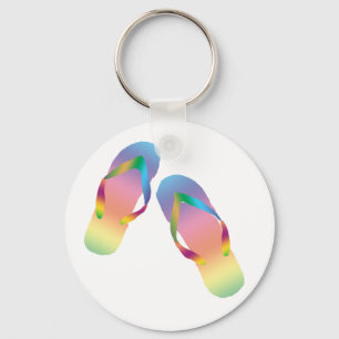 Tropische Teenslippers 1 Sleutelhanger