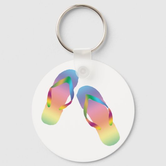 Tropische Teenslippers 1 Sleutelhanger (Voorkant)