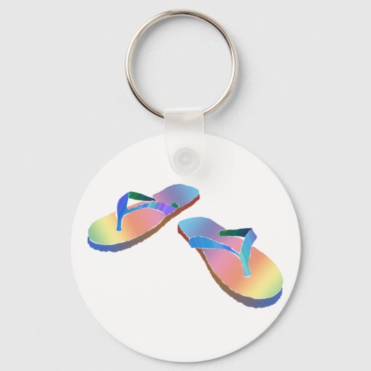 Tropische Teenslippers 2 Sleutelhanger (Voorkant)