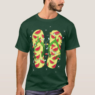 Tropische Teenslippers met watermeloenen T-shirt