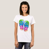 Tropische Teenslippers T-shirt (Voorkant volledig)