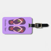 Tropische Teenslippers Vacatietijd Bagagelabel (Voorkant horizontaal)