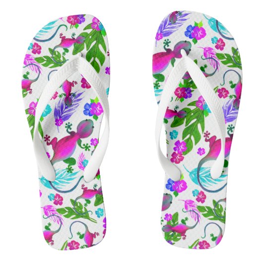 Tropische Teenslippers van Geckos (Voetbed)