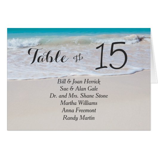 Tropische Tentetelkaarten voor Beach Weddenschap (Voorkant Horizontaal)
