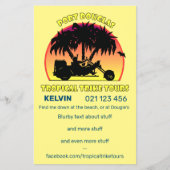 Tropische testtijden flyer (Voorkant)