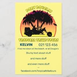 Tropische testtijden flyer