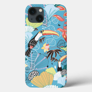 Tropische textuur met toucans en levende vogels Case-Mate iPhone case