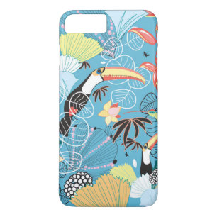 Tropische textuur met toucans en levende vogels Case-Mate iPhone case