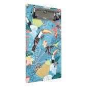 Tropische textuur met toucans en levende vogels mini klembord (Schuin)