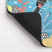 Tropische textuur met toucans en levende vogels muismat (Hoek)