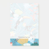 Tropische textuur met toucans en levende vogels post-it® notes (Voorkant)