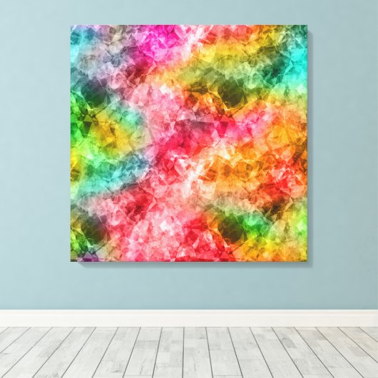 Tropische textuur, ruw canvas afdruk (Insitu (Houten vloer))