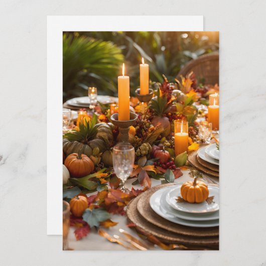 Tropische Thanksgiving Groet Kaart (Voorkant / Achterkant)